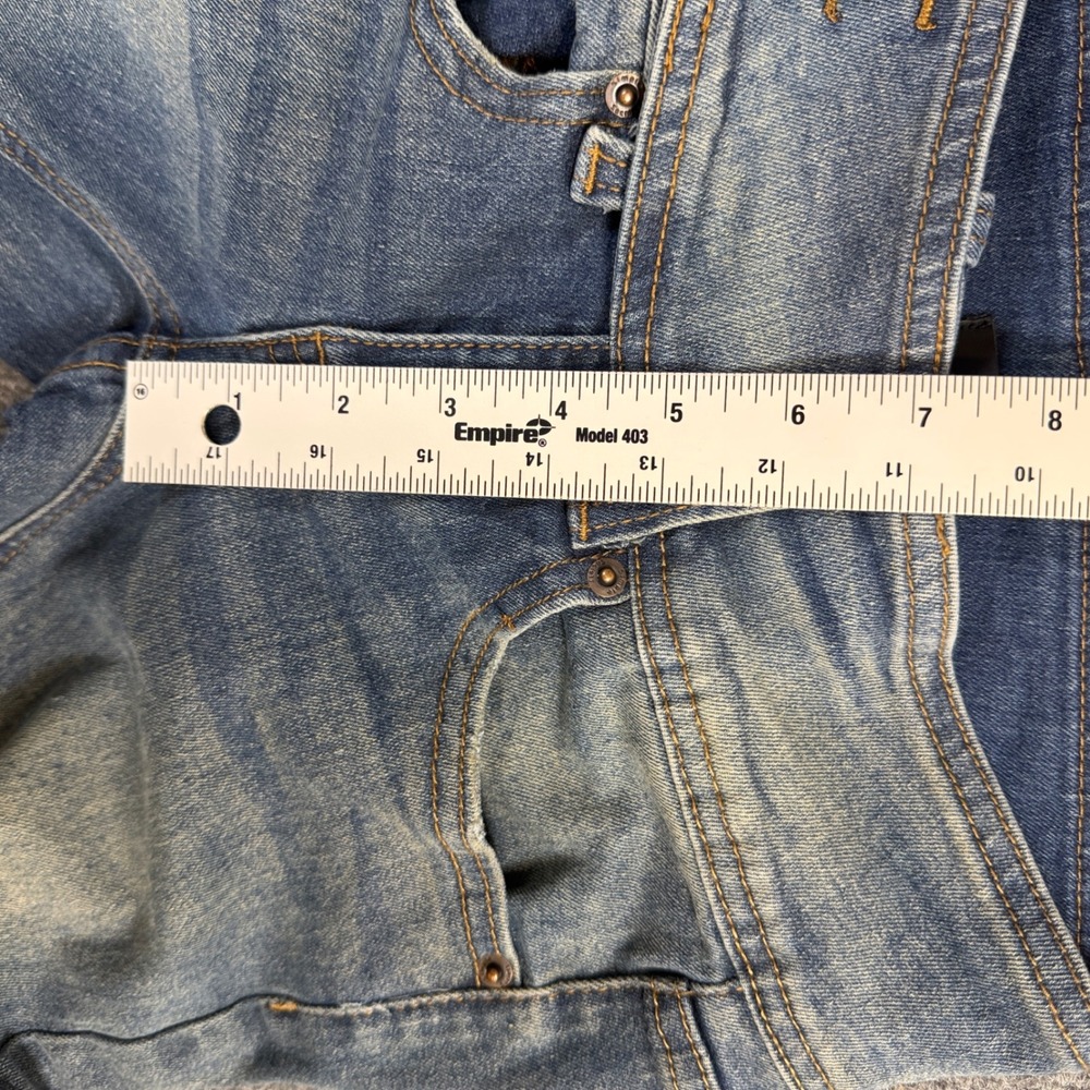 Simple Society High Waisted‎ Flare Jeans Medium Wash Seam Front Size 00/23 - Picture 6 of 13